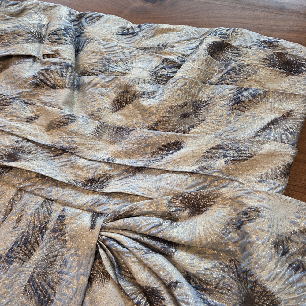 BCBGMAXAZRIA Metallic Jacquard Strapless Mini Dress, Haze Combo Print, Size 8 - Picture 9 of 12